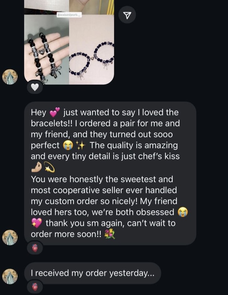 Client Review 6 — Beads & Pearls Customer Feedback